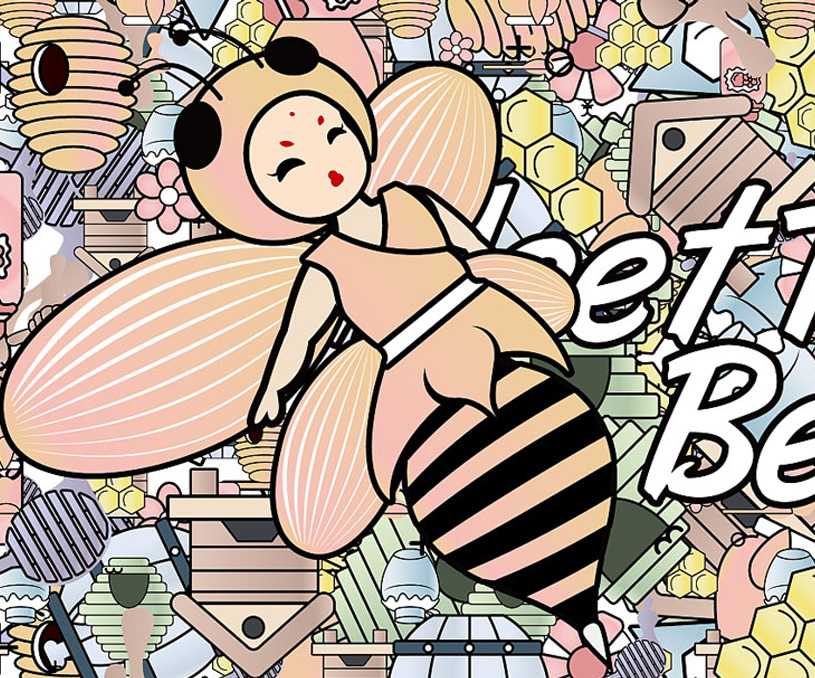 原创《遇见蜜蜂》插画设计