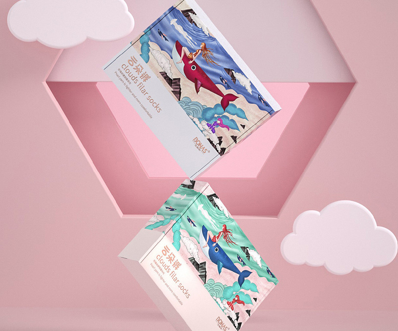 宝娜斯BONAS云朵裤包装设计