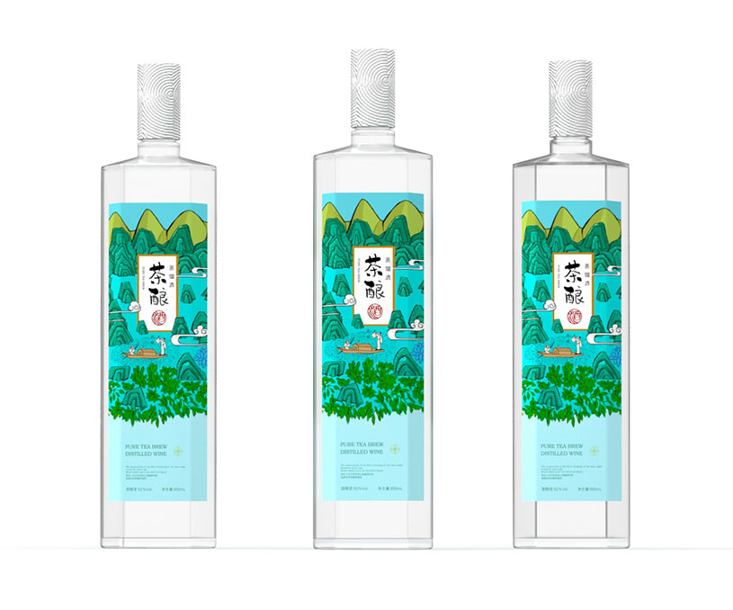 茶酿酒 白酒包装设计/酒包装设计/酒瓶设计/养生酒包装/酒标设计/酒盒包装设计